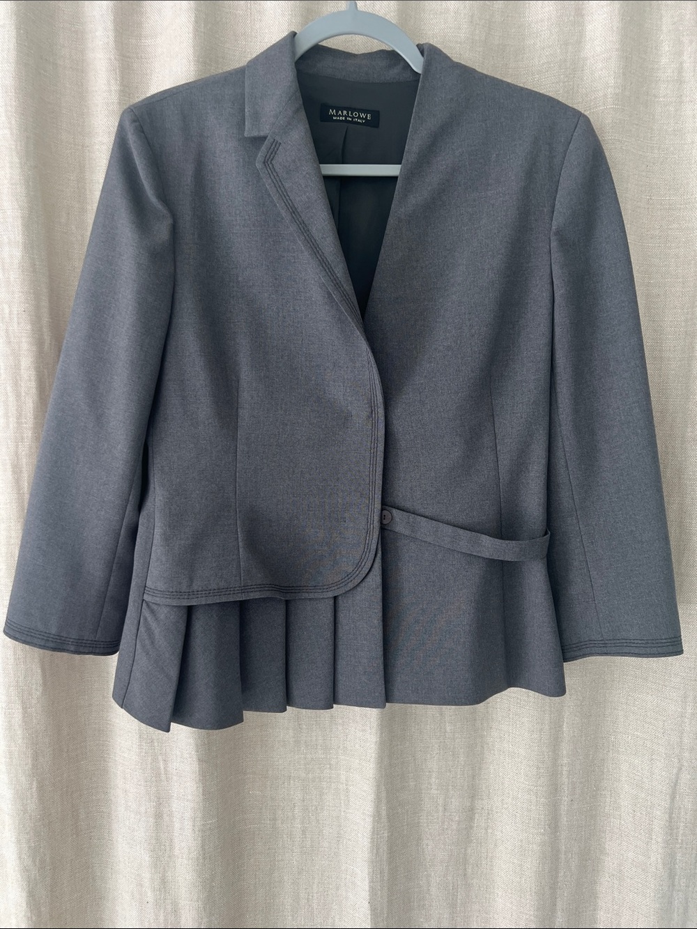 Marlowe Italy Grey Wool Jacket